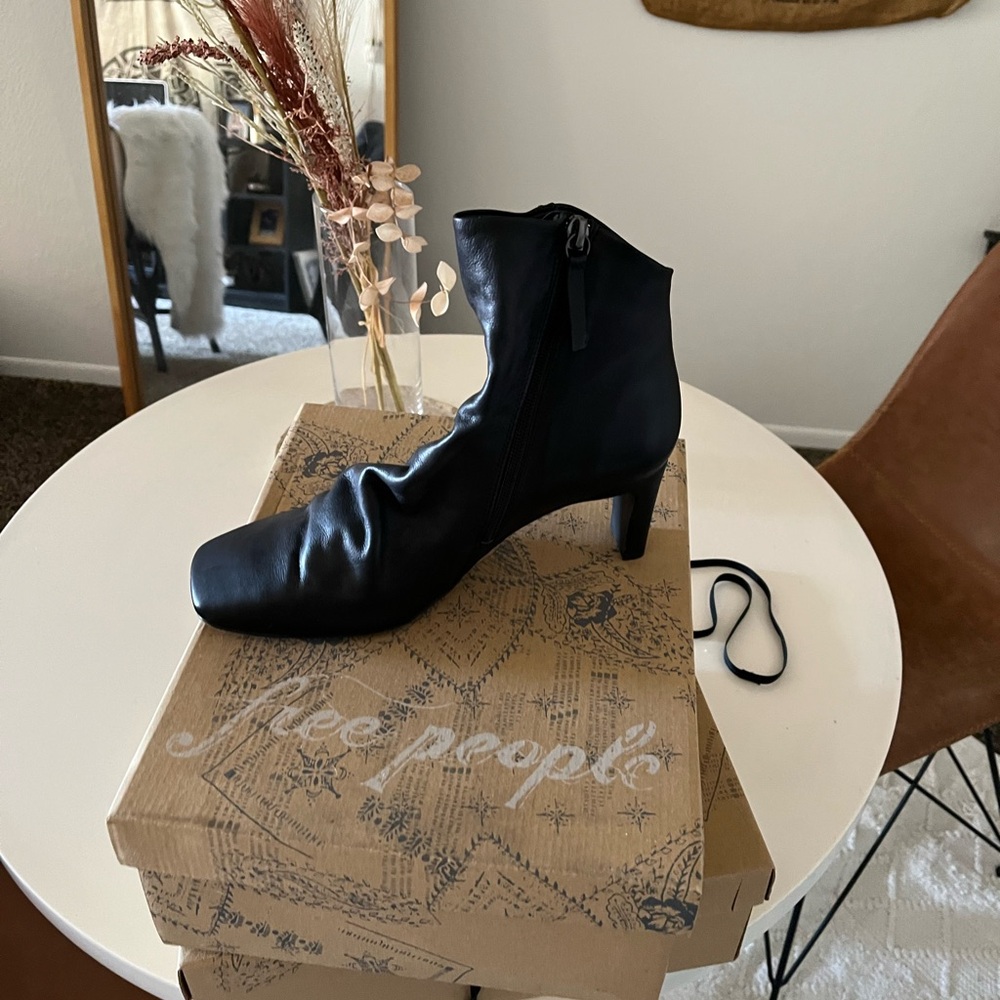 Free People Black Heeled Boots